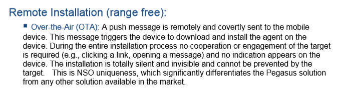 Over-the-air attacks are what NSO vulnerabilities are famous for.