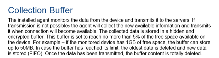 NSOs collection buffer makes it clear that operators need to pick the data they collect carefully if the phone may be away from network access for large periods of time.