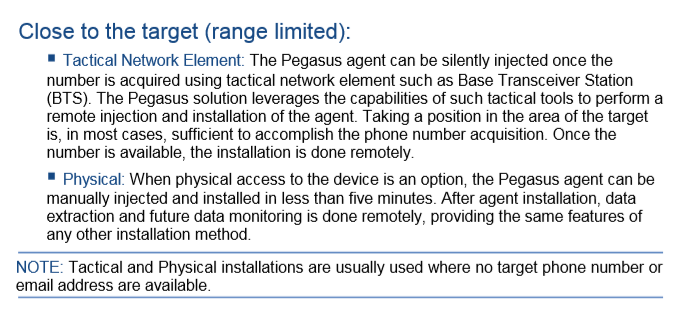 In cases where the government can use fake base stations or acquire physical access to the machine, NSO also has physical layer vulnerabilities.